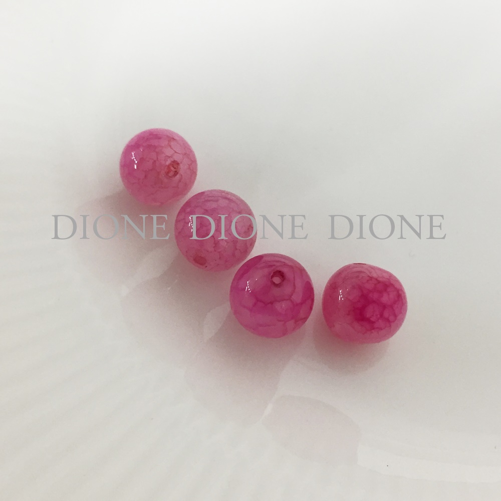 B_125 핑크크랙 라운드원석 10mm (15개입) 귀걸이,팔찌,목걸이,액세서리,비즈공예재료