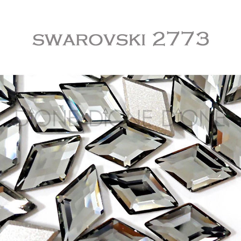 스와로브스키 사각평스톤 2773 다이아 블랙다이아 9.9x5.9mm (2개입)