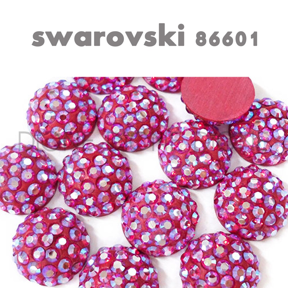 스와로브스키 평큐빅 86601 큐빅점토 쉬머-라이트사이암 10mm ( 1개입 )