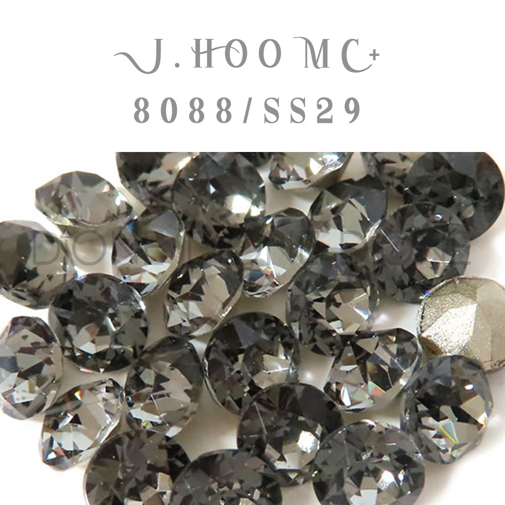 MC플러스V컷스톤 8088 라운드 ss29 6.3mm 블랙다이아몬드 10개입