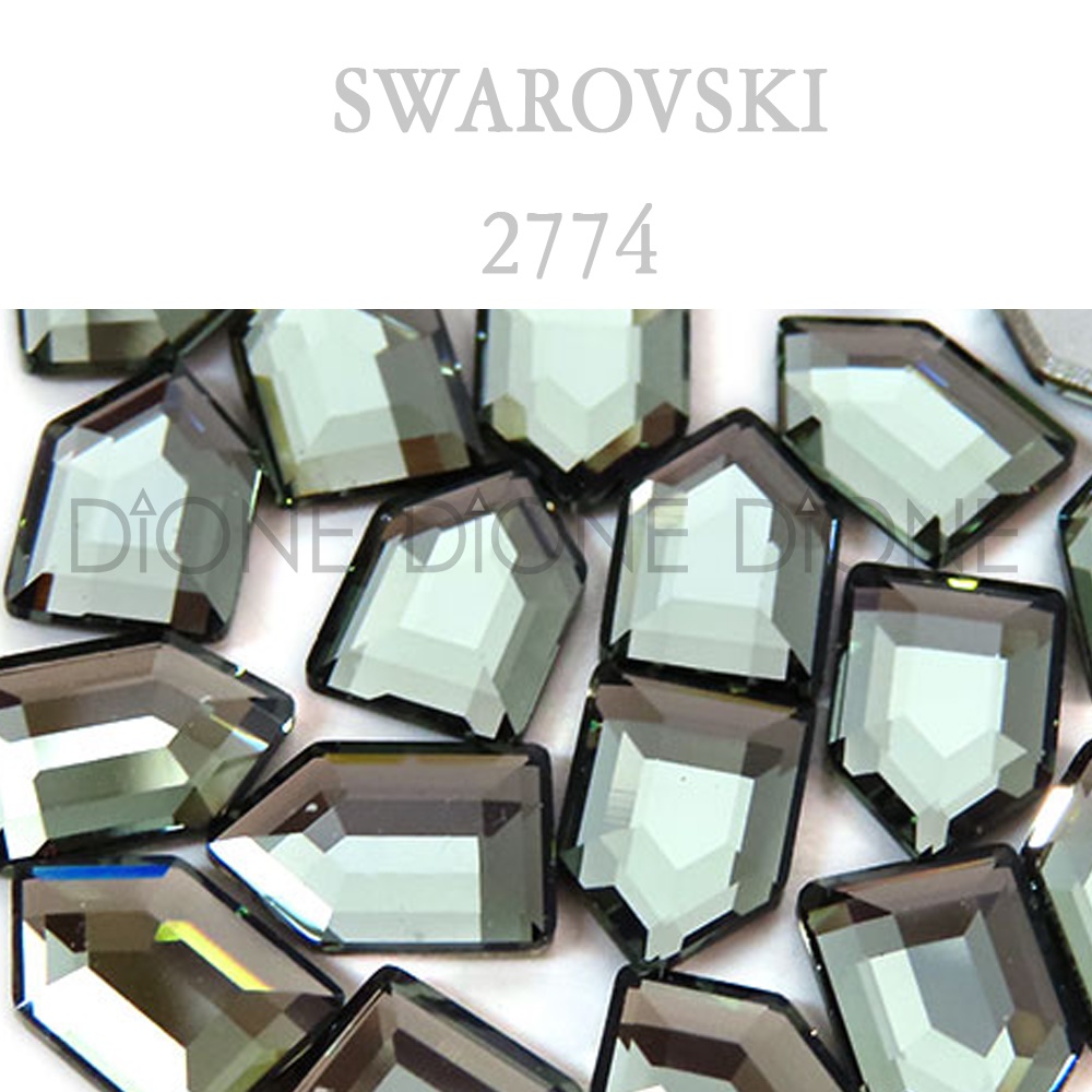 스와로브스키 2774 오각 팬타곤 팬시 블랙다이아몬드 6.3x4.2mm (5개입)