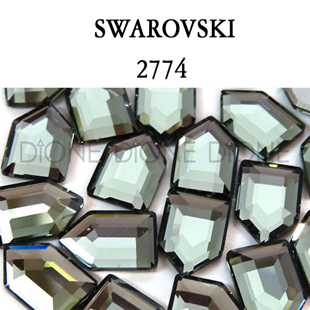 스와로브스키 2774 오각 팬타곤 팬시 블랙다이아몬드 8.3x5.6mm (3개입)