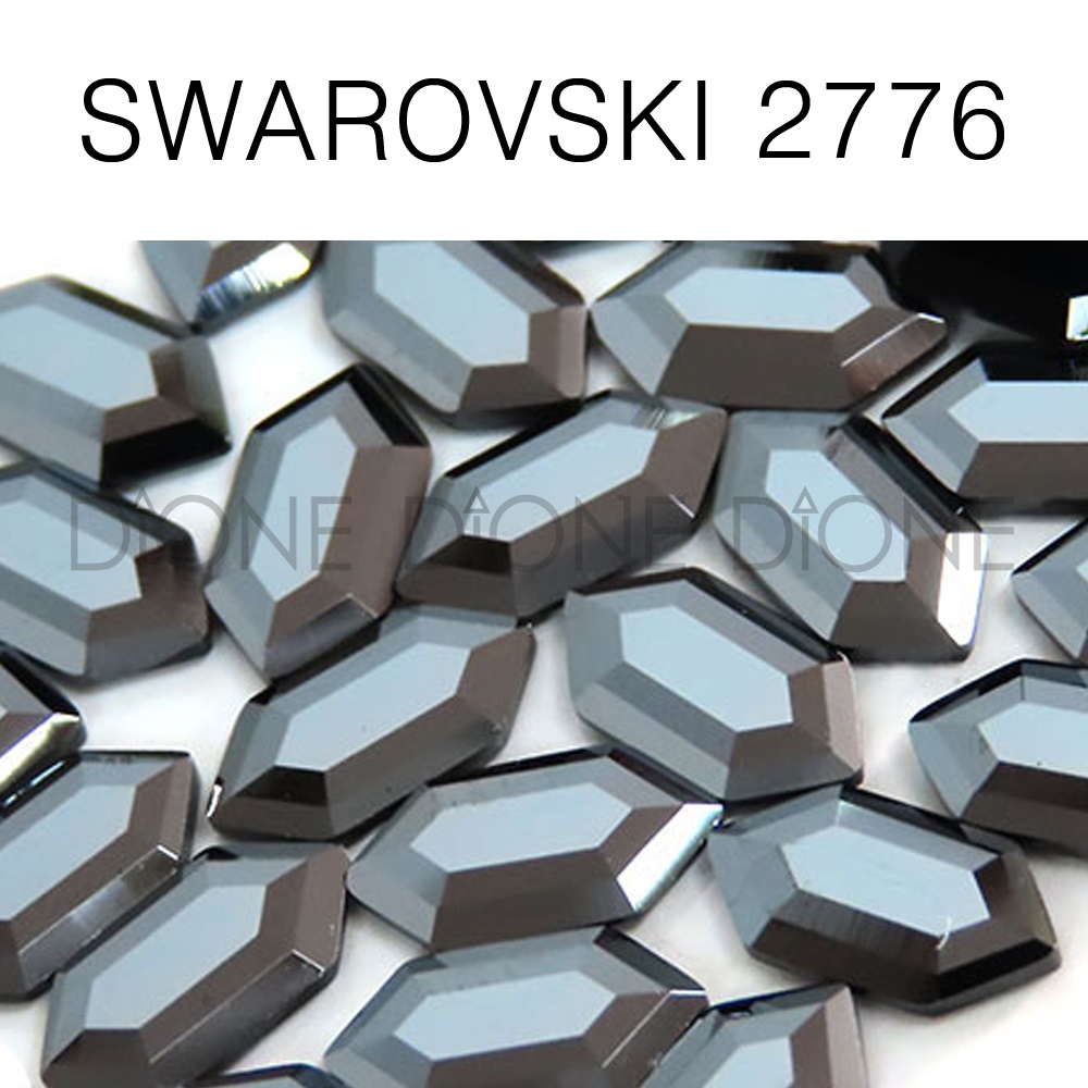 스와로브스키스톤2776 헥사곤팬시평큐빅 8.2x4.2mm 제트헤마 (5개입)
