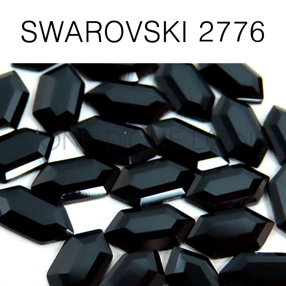 스와로브스키스톤2776 헥사곤팬시평큐빅 8.2x4.2mm 제트 (5개입)