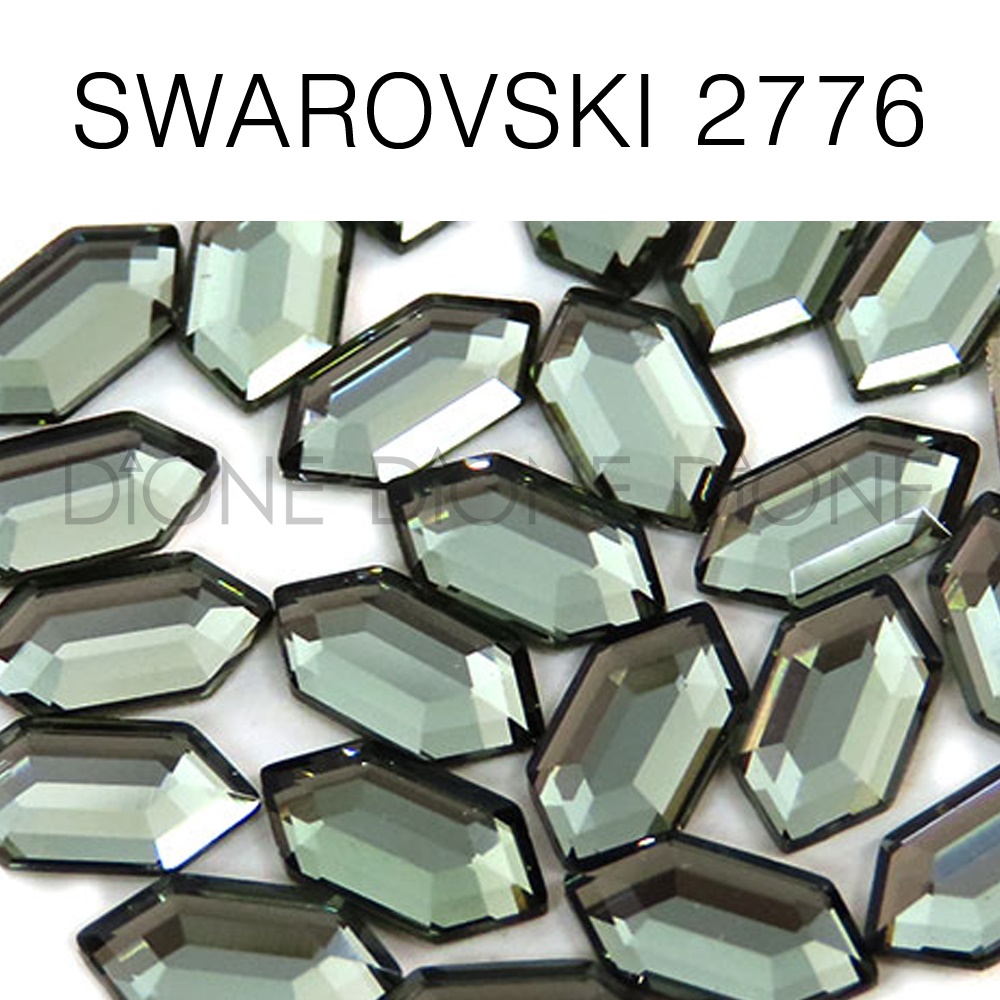 스와로브스키스톤2776 헥사곤팬시평큐빅 8.2x4.2mm 블랙다이아몬드 (5개입)