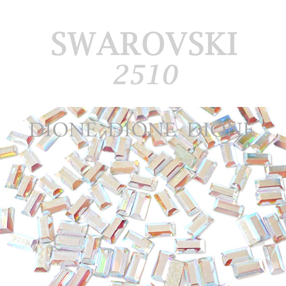 스와로브스키평스톤 2510 사각팬시 3.7x1.9mm AB크리스탈 (10개입)