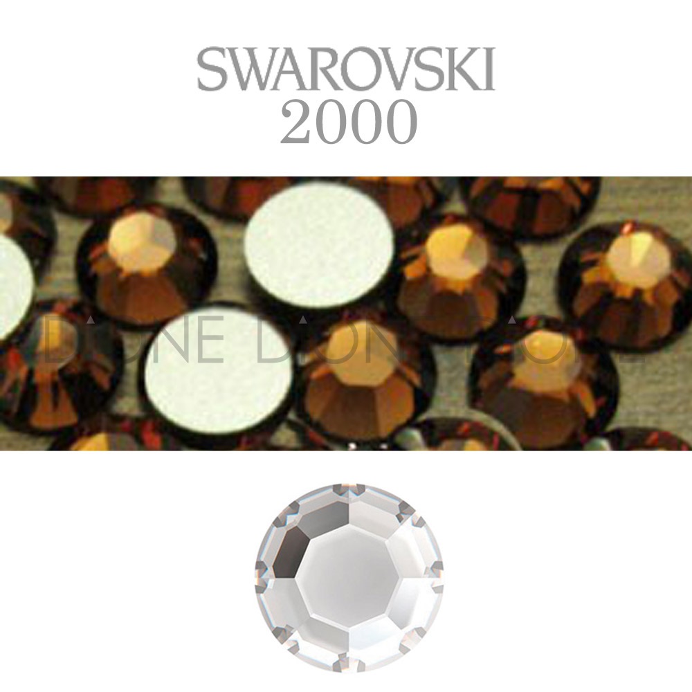 스와로브스키평스톤 챠톤로즈2000 스모크드토파즈 ss3/1.4mm(50개입)