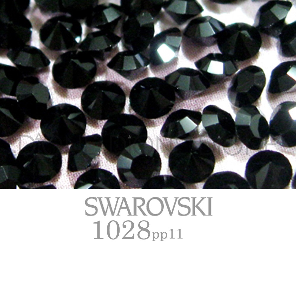스와로브스키V컷스톤 실리온챠톤1028 제트 pp11/1.8mm(100개입)