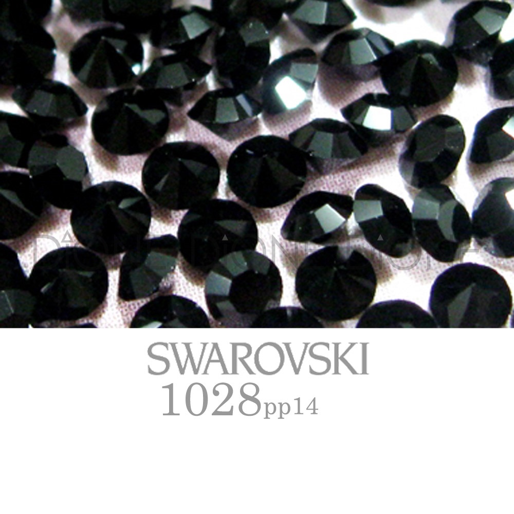 스와로브스키V컷스톤 실리온챠톤1028 제트 pp14/2.1mm(100개입)